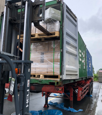 Shipped via Container