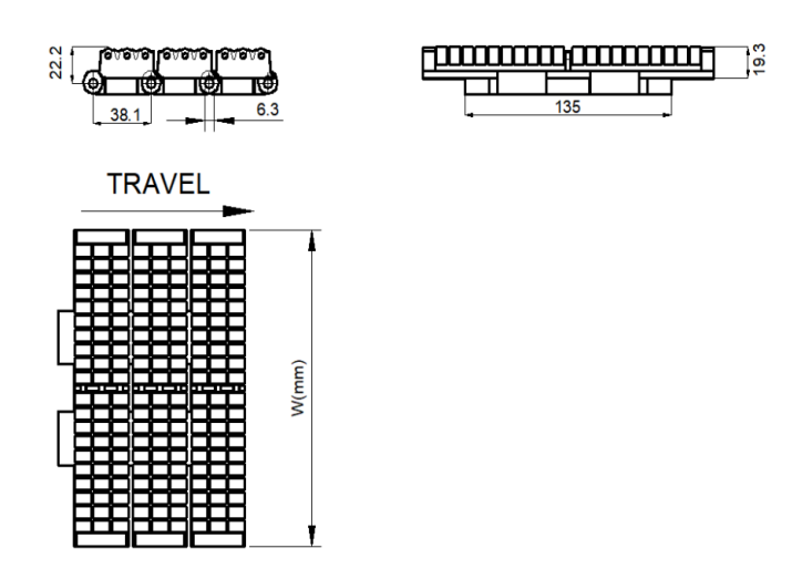Flat Top Chains (821 Series) Specifications